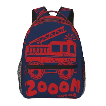 Женский рюкзак Zooom Детская Пожарная машина с рисунком Модная сумка для женщин Мужская Школьная сумка для книг Mochila