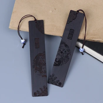 1Шт Китайские ретро-закладки Деревянные пары дракона и Феникса, закладки для творческих подарков, школьные принадлежности