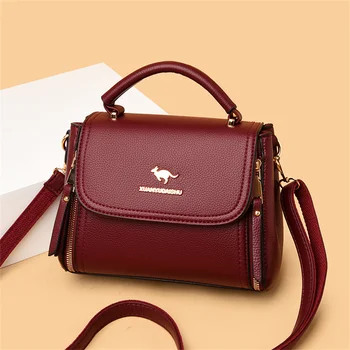Дизайнерские Роскошные Женские сумки 2023, однотонная повседневная Маленькая квадратная сумка Bolsa Feminina, высококачественная кожа, простое плечо