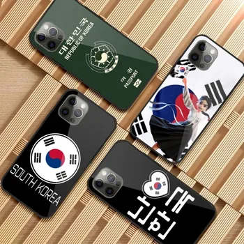 Южнокорейский Чехол Для Телефона С Паспортом Для iPhone 14 13 12 11 XS X 8 7 6 Plus Mini Pro Max SE 2022 Черный PC TPU Стеклянная Крышка Телефона