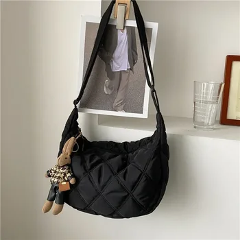 Новая зимняя алмазная вышивка нитью большой емкости, большая сумка, женская популярная модная сумка через плечо, сумка для клецек