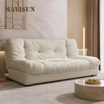 Мягкий Ленивый диван в форме облака С регулируемой спинкой Домашняя мебель из губки Удобная Складная Гостиная Белый диван-кровать