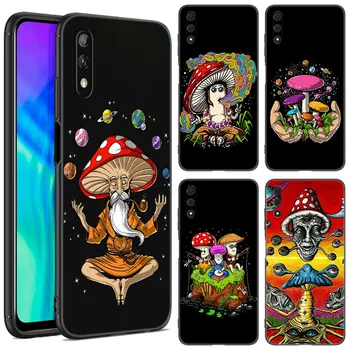 Чехол для телефона Hippie Mushroom Buddha Для Honor 7A 8A 9X Pro 8 10X Lite 7S 8C 8S 8X 9A 9C 10i X6 X7 X8 X9 X40 GT TPU Черный Чехол