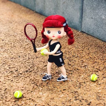 2 шт./компл. Милый Теннисный набор Миниатюрная Теннисная Ракетка + теннисный мяч для кукол licca Play Реквизит для Фотосессии Аксессуары для кукол игрушки для кукол