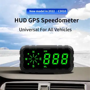 4,2-дюймовый автомобильный HUD GPS Головной дисплей Автоматический HUD проектор Дисплей Монитор Цифровой Спидометр Компас с сигнализацией о превышении скорости и усталости