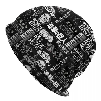 Коллаж с логотипом аниме и Манги, Шляпа-капот в стиле Хип-хоп, Уличные Тюбетейки, Шапочки Для мужчин и Женщин, Летняя Термоэластичная Кепка