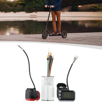 Электрический скутер Велосипед 24-36 В Контроллер с ЖК-монитором из углеродного волокна Тормозной комплект Прочных аксессуаров для электронного скутера Комплект контроллера