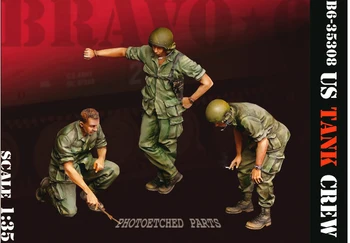 1:35 Смоляные модели солдат 2 военнослужащих США, Нуждающихся в ручной покраске, Набор для сборки модели