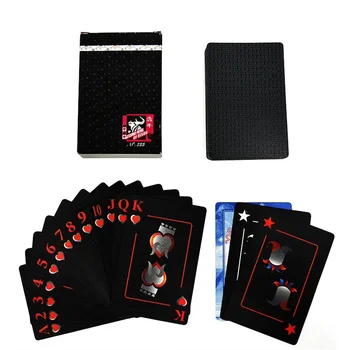 Матовые Водонепроницаемые ПВХ Игральные Карты Для Покера Черная Прочная Бумага Для Игровых Карт Magic Poker Collection