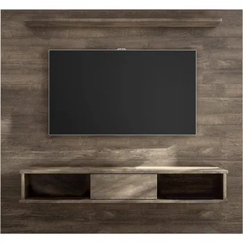 70-дюймовая телевизионная панель Midtown Concept с 2 полками, искусственное дерево, потертый коричневый цвет