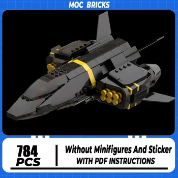 Строительные блоки Moc военной серии - высокоскоростная модель бомбардировщика, технология сборки истребителя, игрушки для праздничных подарков