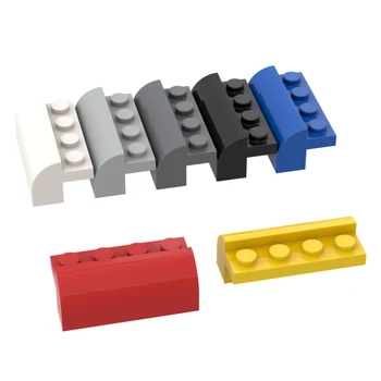 10шт MOC Parts 6081 Кирпичный Склон Изогнутый 2 x 4 x 1 1/3 с Изогнутым Верхом Совместимый DIY Assmble Building Block Particle Kid Toy