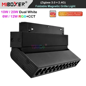 Miboxer 2.4G Zigbee 3.0 6 Вт 12 Вт RGBCCT 10 Вт 20 Вт Двойной Белый Светодиодный Складной Магнитный Свет Решетки smart Tuya 48V RF Пульт Дистанционного Управления
