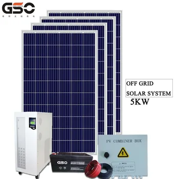 Автономные фотоэлектрические системы солнечной энергии GSO мощностью 5 кВт для дома