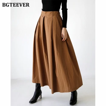 BGTEEVER Весенние женские широкие брюки со свободными карманами, стильные женские брюки на шнуровке с эластичным поясом