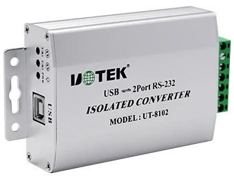 Промышленный Самый Продаваемый Преобразователь USB на 2 Порта RS-232 с изолирующим устройством UT-8102
