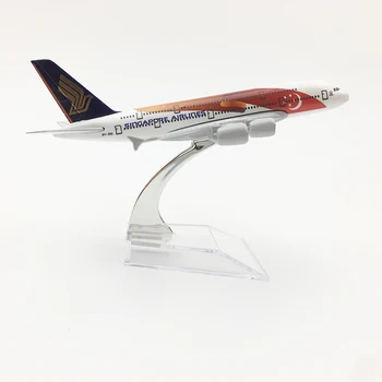 Модель самолета Singapore Airlines Airbus A380 самолет 16 см из металлического сплава, отлитый под давлением 1:400 модель самолета игрушка для детей Бесплатная доставка
