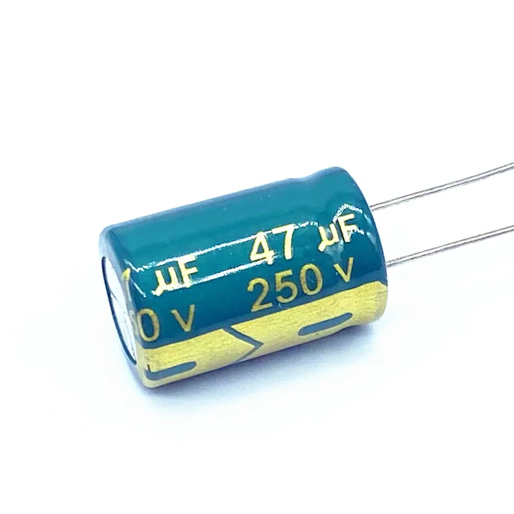 10 шт./лот алюминиевый электролитический конденсатор 250 В 47 мкФ размер 13*20 47 МКФ 20%
