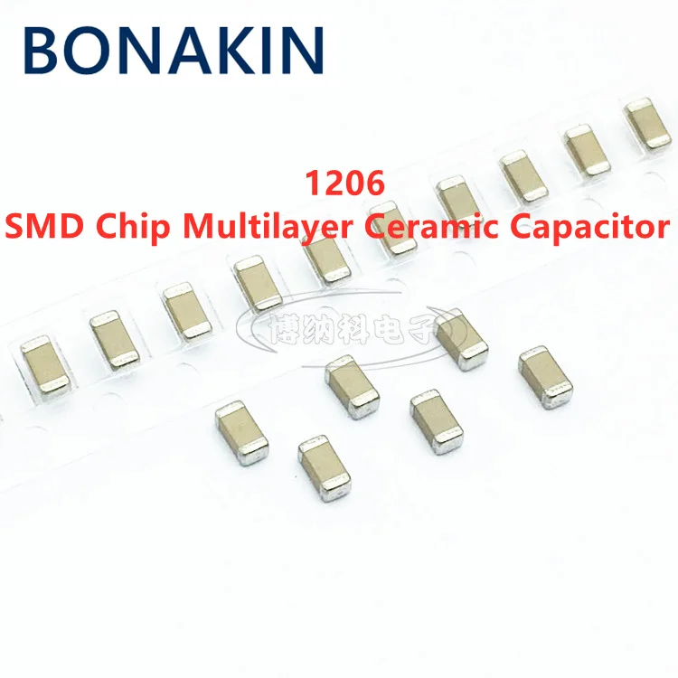 50ШТ 1206 680PF 50V 100V 250V 500V 1000V 2000V 3000V 681K 10% X7R SMD-чип многослойный керамический конденсатор