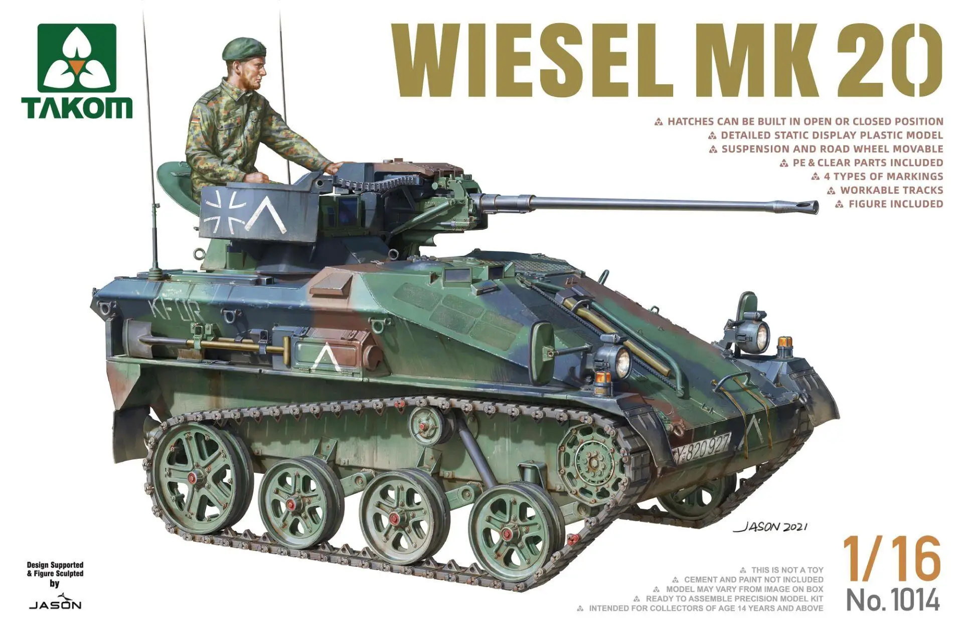 Разведывательная машина Takom 1014 1/16 Weasel MK20 с набором моделей солдат