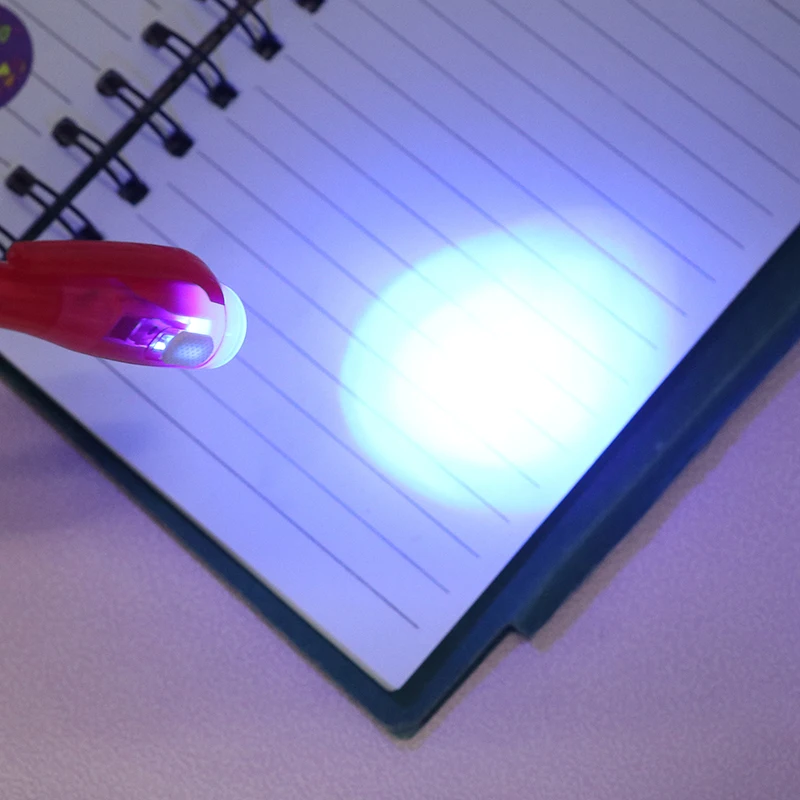 1шт Монохромный УФ-Невидимый Маркер-Хайлайтер 2 В 1 Фиолетовый Светодиодный Ручка Для Проверки Денег Креативная Ультрафиолетовая Волшебная Чернильная Лампа-Ручка
