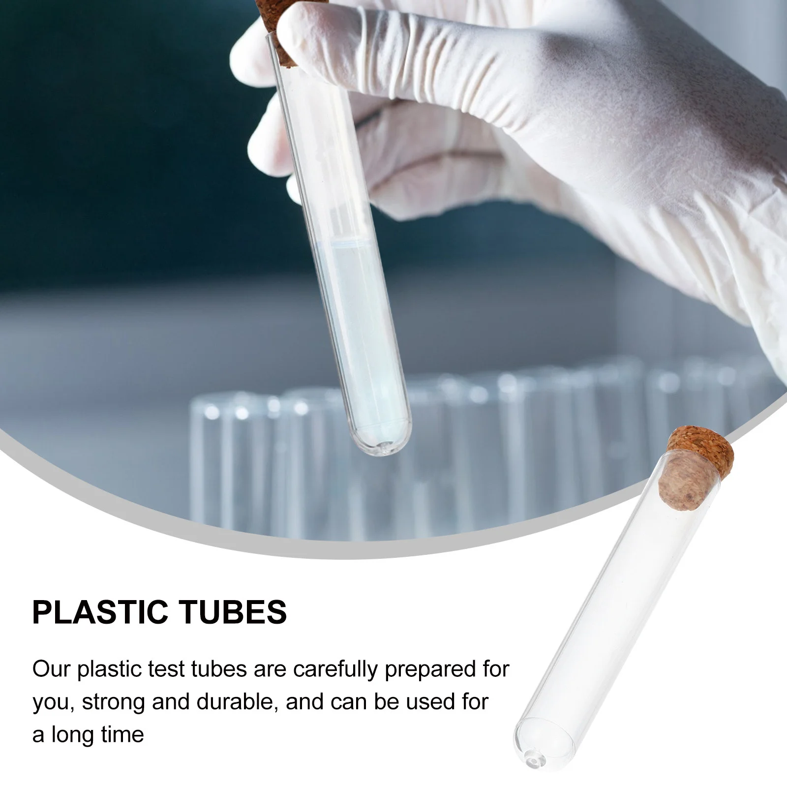 30 Шт Пробирка Бутылка Пластиковые Лабораторные Пробирки Контейнер Для Жидкости Пробка Прозрачное Хранение Наука