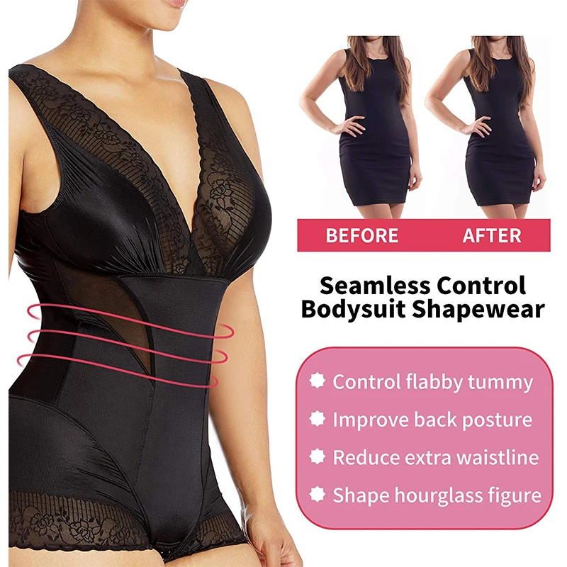 Body Shaper для женщин, корректирующее белье для контроля живота, бесшовное боди, тренажер для талии, корректирующее белье для нижнего белья