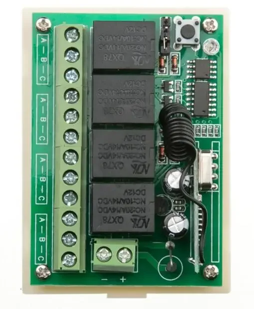 DC12V 4CH RF Беспроводная Система Дистанционного Управления teleswitch передатчик + приемник универсальный пульт дистанционного управления воротами/радиоприемник
