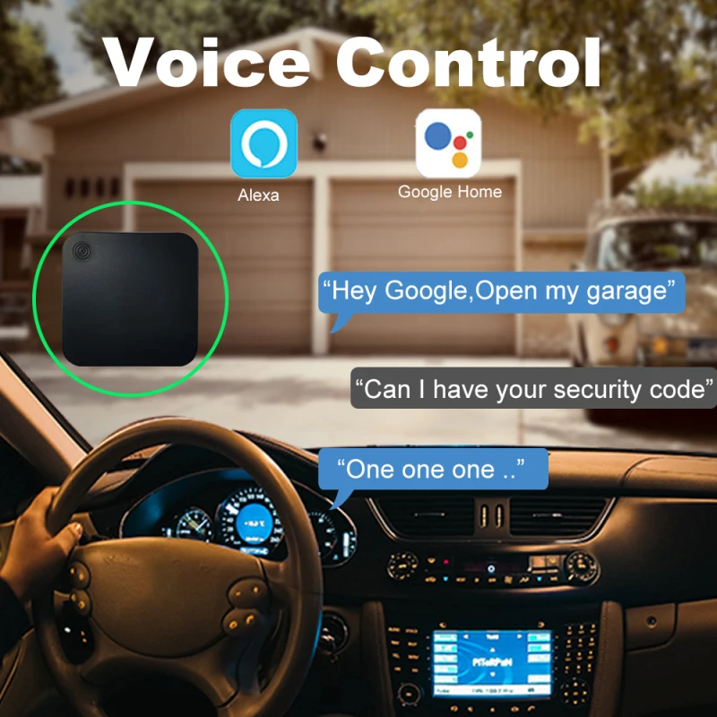 Tuya WiFi Умный контроллер открывания гаражных ворот, не требующий концентратора, Беспроводная удаленная работа С голосовым управлением Smart Life Alexa Google Hom