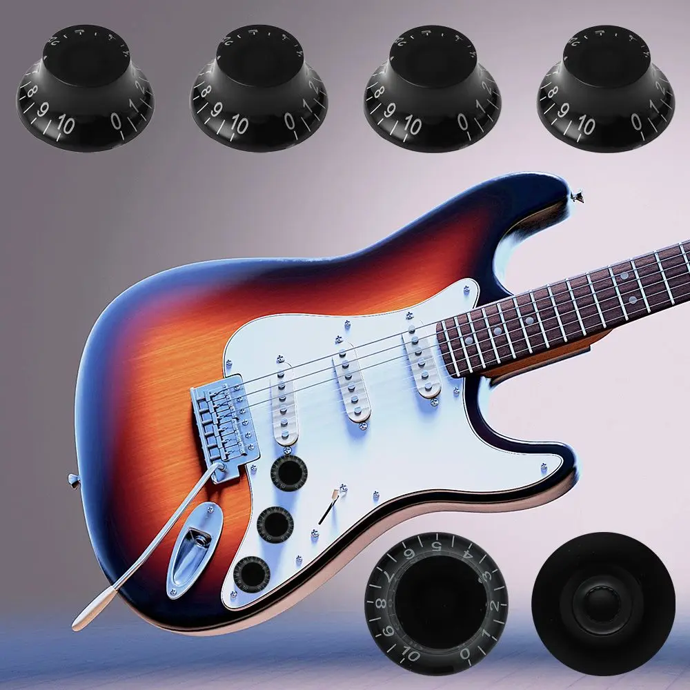 Аксессуары для гитары Ручка в форме шляпы Регулятор скорости электрогитары, ручки громкости звука, переключатель настройки басов для Les Paul LP