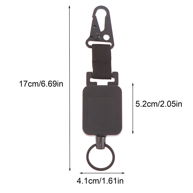 Держатель для брелка из нейлоновой проволоки Многоцелевые крючки для тактических рюкзаков Выдвижные катушки для бейджей Подвесные аксессуары для кемпинга на открытом воздухе