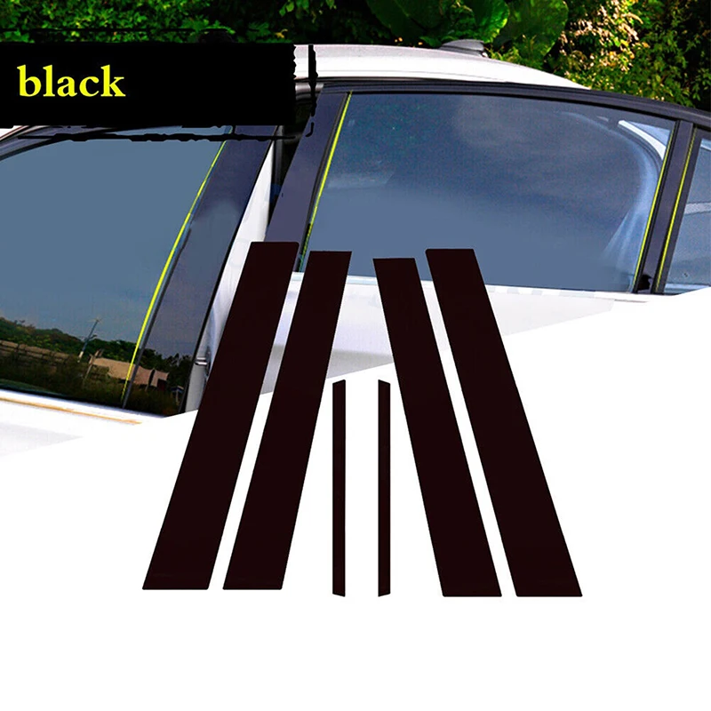 Для Honda Accord CM4/5/6/7/8 2003 2004 2005 2006 2007 Автомобильные глянцевые стойки цвета Пианино черного цвета, наклейки на оконную отделку двери