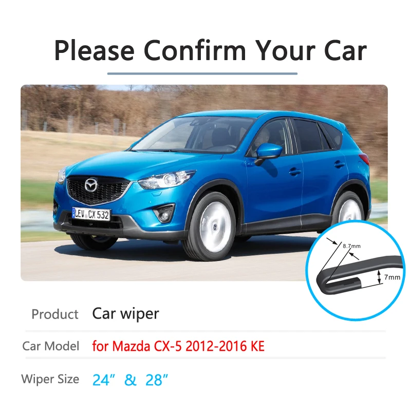 Для Mazda CX-5 2013 2014 2015 2016 KE CX5 CX 5 Щеток Омывателя Ветрового Стекла Автомобильные Аксессуары для Лобового стекла 2шт Автомобильных Передних Щеток Стеклоочистителя