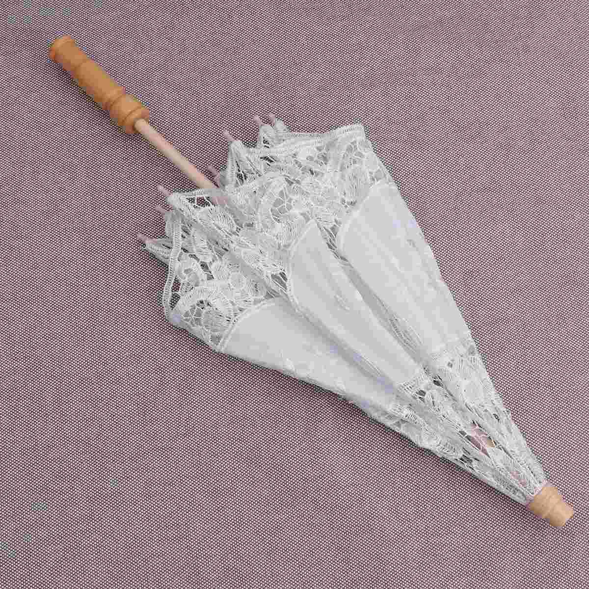 Классический зонт ручной работы из хлопка, реквизит для фотосъемки, подарки невесте, кружевной винтажный декор, Непромокаемый