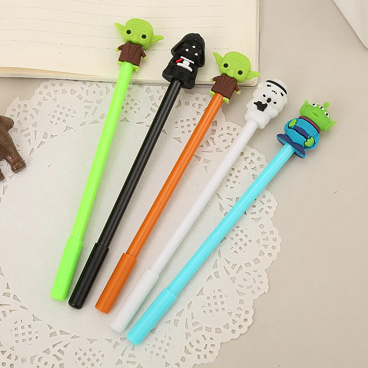 Креативные канцелярские принадлежности, мультяшная гелевая ручка с инопланетянином, корейская версия черной иглы, ручка на водной основе, милые школьные товары, милые вещи