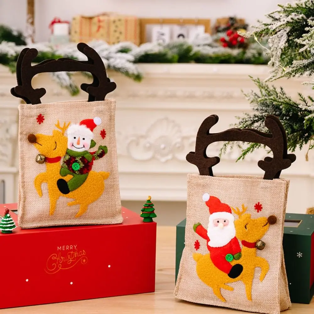 Модная креативная сумка для конфет, милая фетровая сумка-тоут в виде снеговика, милая сумка в рождественском стиле, женская сумка, корзина для хранения, мультфильм