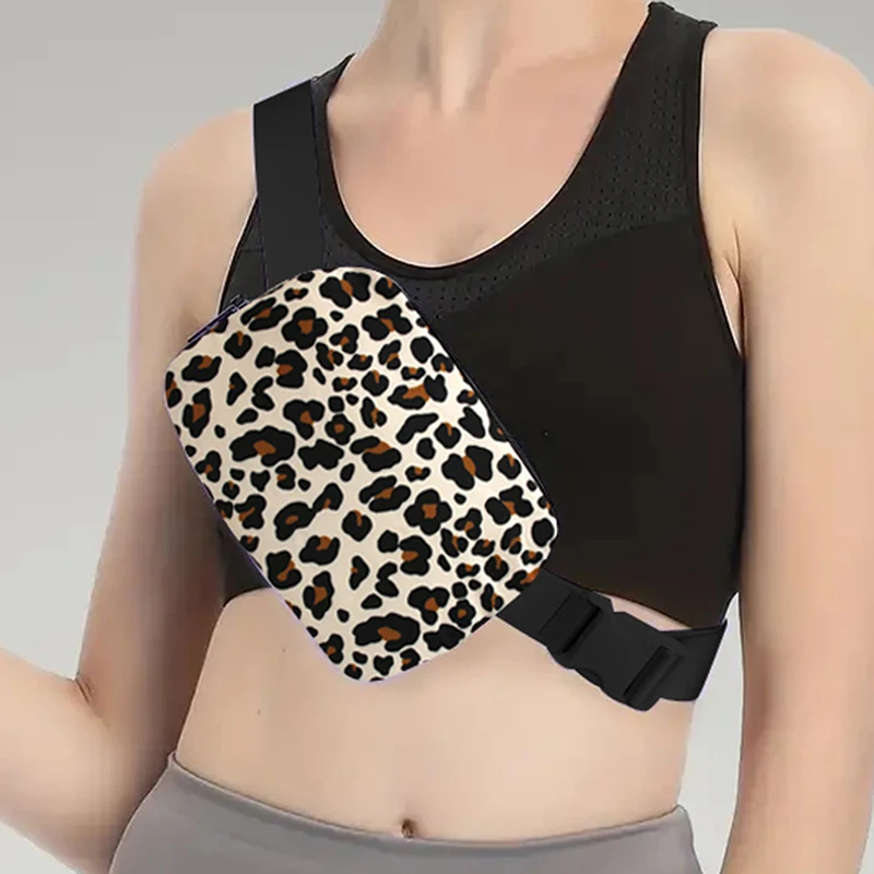 Модная Леопардовая женская поясная сумка, женские кошельки для телефонов, женские нагрудные сумки с широким ремнем, сумки через плечо, небольшие пакеты