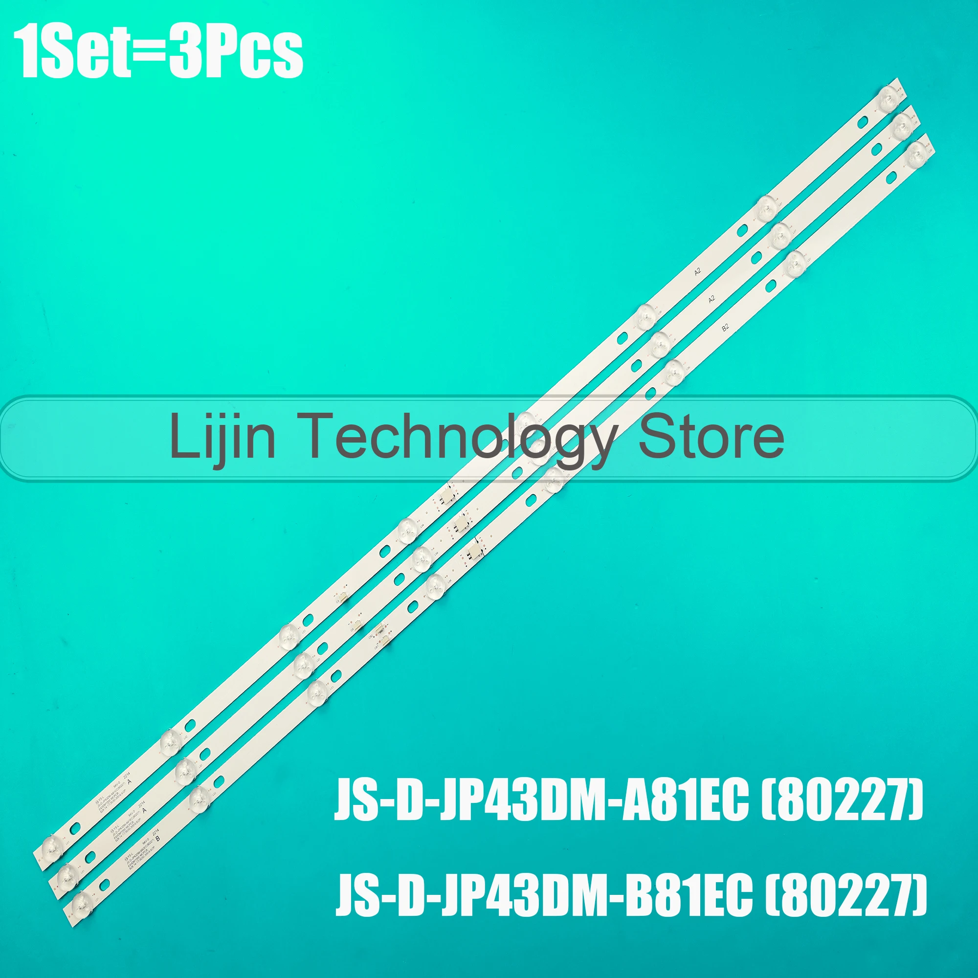 Новые 3 шт. светодиодные ленты для bbk 43lem-5043/fts2c 43lem-1043/fts2c 43lex-5058/ft2c JS-D-JP43DM-A81EC b82ec e43dm1000 mcpcb