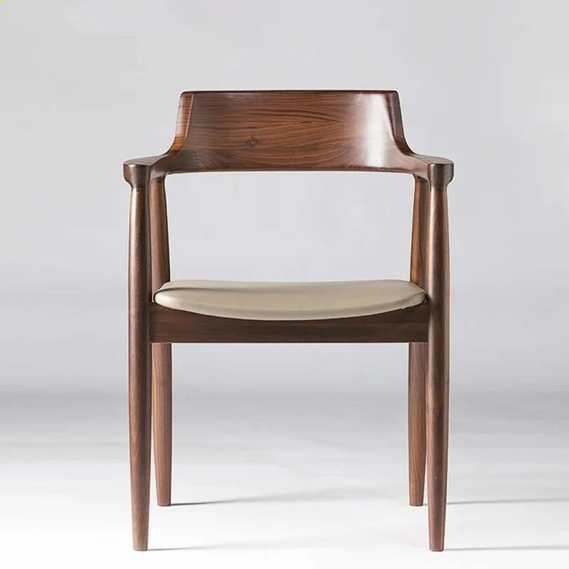 Обеденный стул из цельного дерева в скандинавском стиле, стул президента Кеннеди, стул Хиросимы, стул для кафе, ресторана, конференц-зала, Простая домашняя мебель