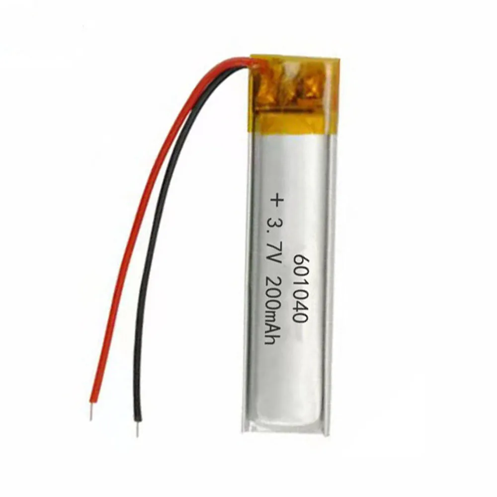 Перезаряжаемый литий-полимерно-ионный аккумулятор 3,7 В 200 мАч 601040 для DVD MP3 смарт-часов GPS Зарядки ноутбука Treasure Power