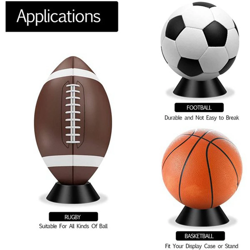 Подставки для мячей в упаковке, бейсбольная витрина, подставки для мячей, баскетбольная подставка для футбола, пластиковая подставка для дисплея, черная