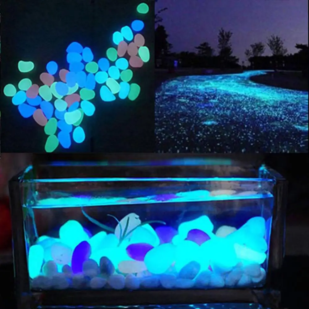 Светящийся 10шт Аквариумных рыбок из светящегося искусственного камня Бонсай Садовый декор