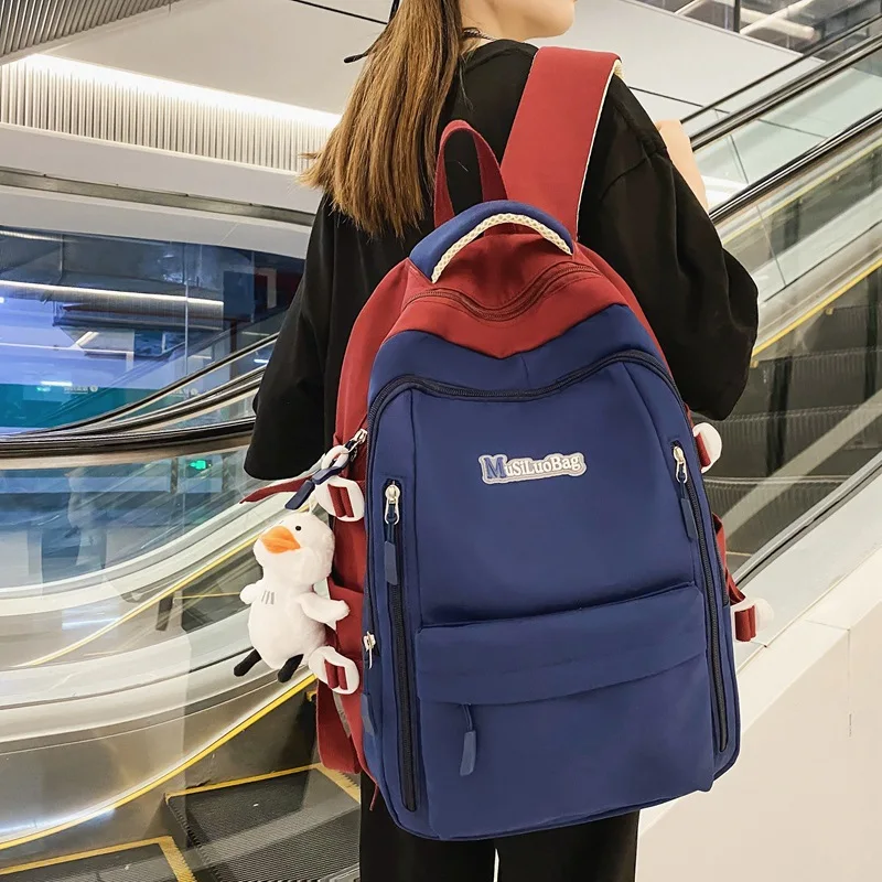 Японский Студенческий рюкзак INS Большой емкости, мужской 2023, Новый Тренд Контрастного цвета, дорожный рюкзак для младших школьников mochila hombr