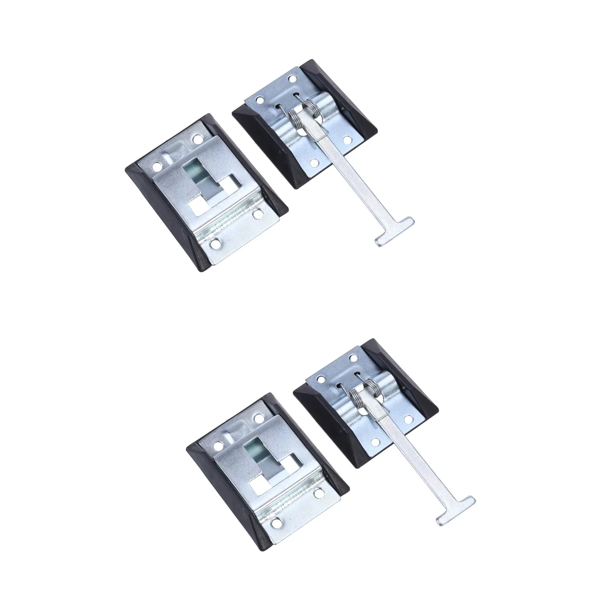 2шт Металлический Т-образный Держатель Защелки Входной двери для прицепа RV Camper (Углеродистая сталь с цинковым покрытием)