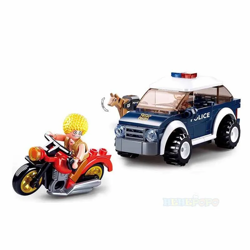 Sluban M38-B0650 Строительные Блоки Игрушечная Полицейская Патрульная Машина Игрушки для Детей Подарок 106 шт. Без Коробки