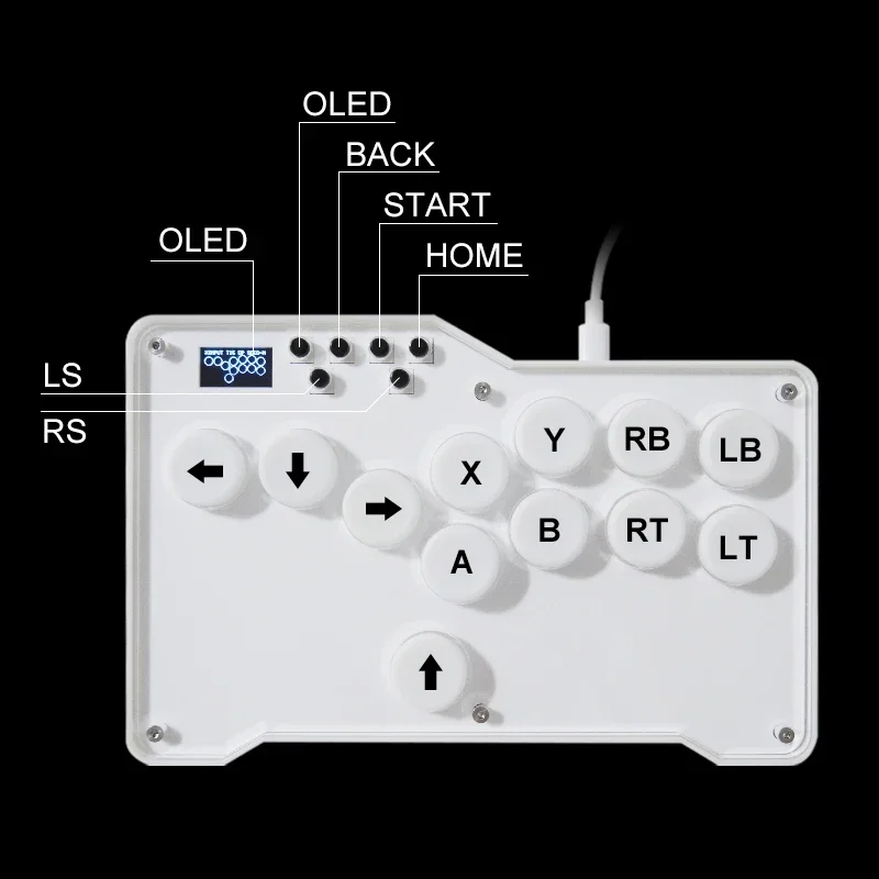 Аркадный файтинг с джойстиком-контроллером Hitbox mini с возможностью горячей замены Cherry /ПК / PS4 / NS