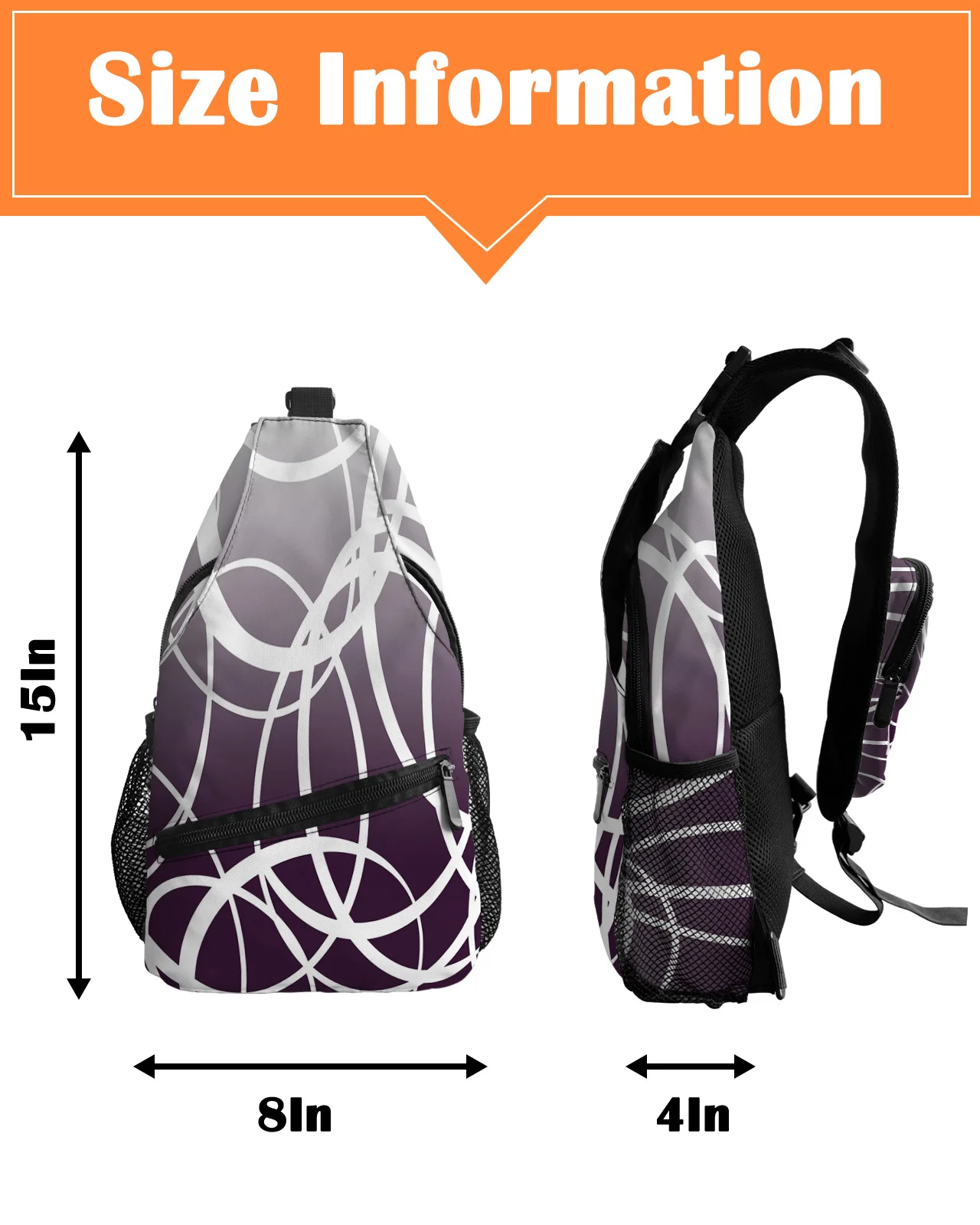 Градиентная Фиолетовая линия круга, нагрудные сумки для женщин, мужские водонепроницаемые сумки-мессенджеры, Женская дорожная спортивная сумка через плечо на одно плечо
