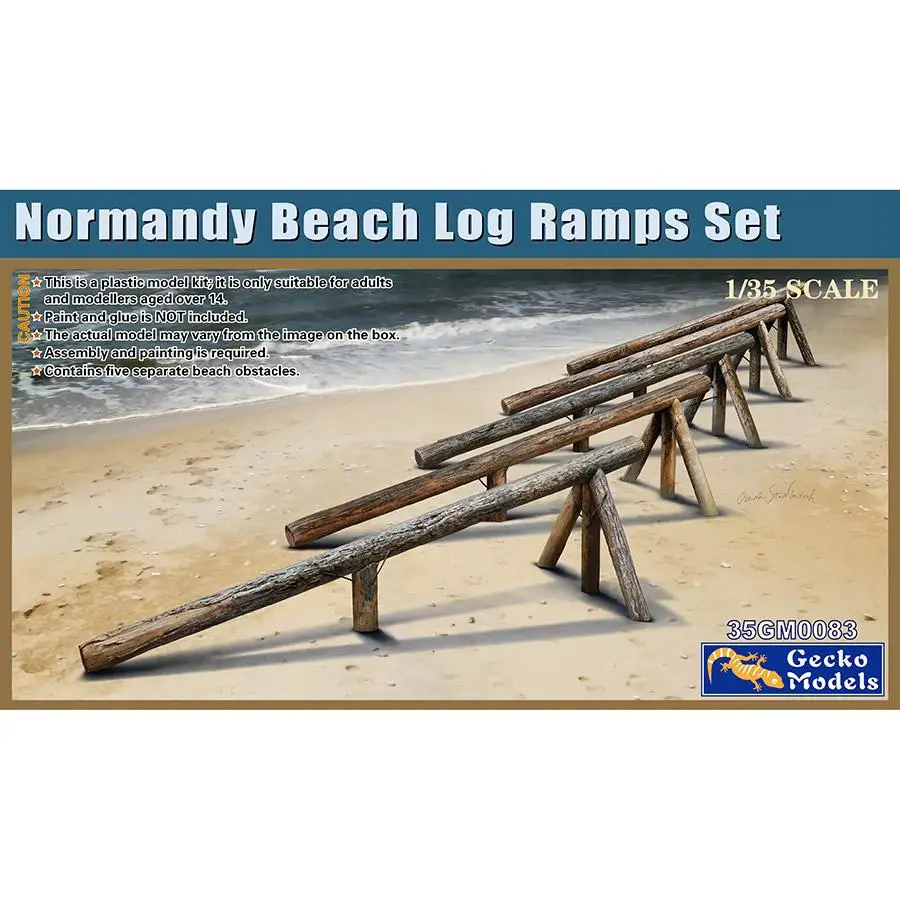 Модели Гекко 35GM0083 в масштабе 1/35 Набор деревянных пляжных бревенчатых пандусов Normandy Model Kit