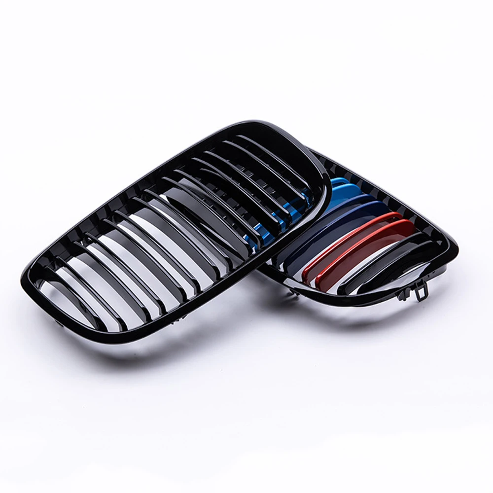 Накладка Решетки Радиатора Переднего Бампера Автомобиля BMW X5 X6 E70 E71 2006-2013 M-Color Решетки Для Почек С Двойной Планкой В Стиле Сменной Решетки