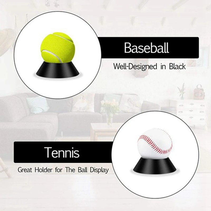 Подставки для мячей в упаковке, бейсбольная витрина, подставки для мячей, баскетбольная подставка для футбола, пластиковая подставка для дисплея, черная
